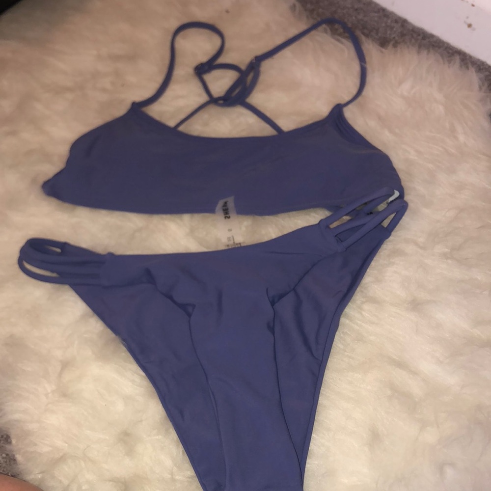 purple bathing suit